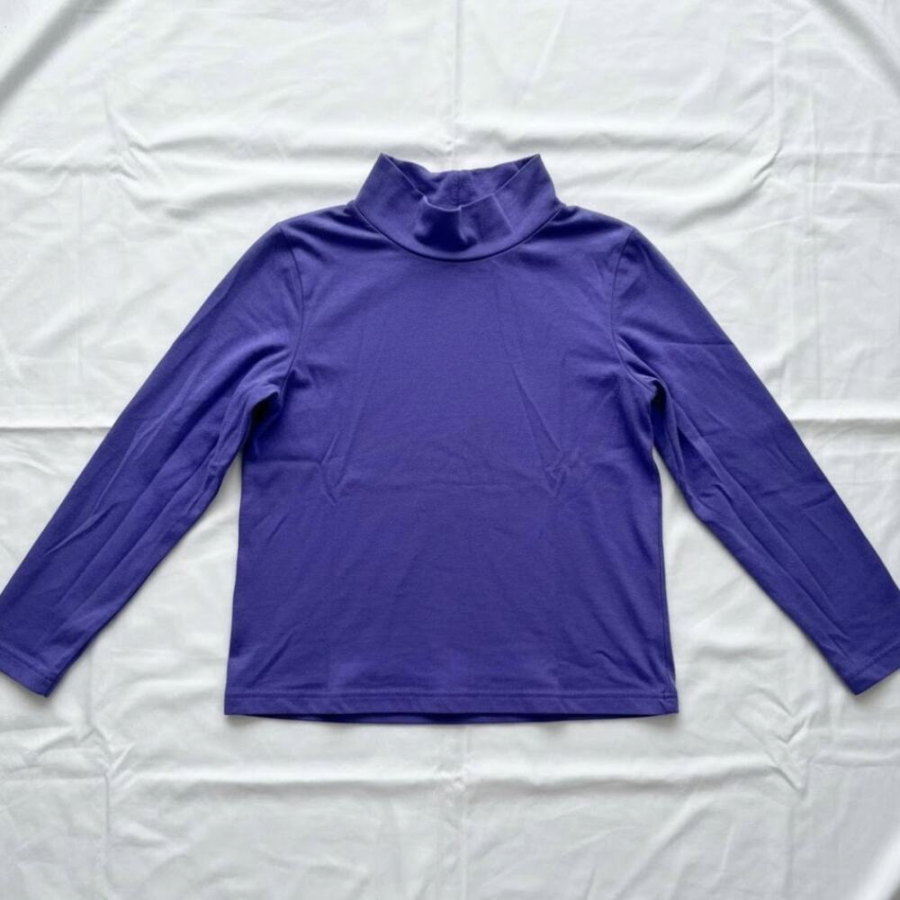 Vintage Y2K Purple Long Sleeve Pullover Turtleneck Top Womens Small
